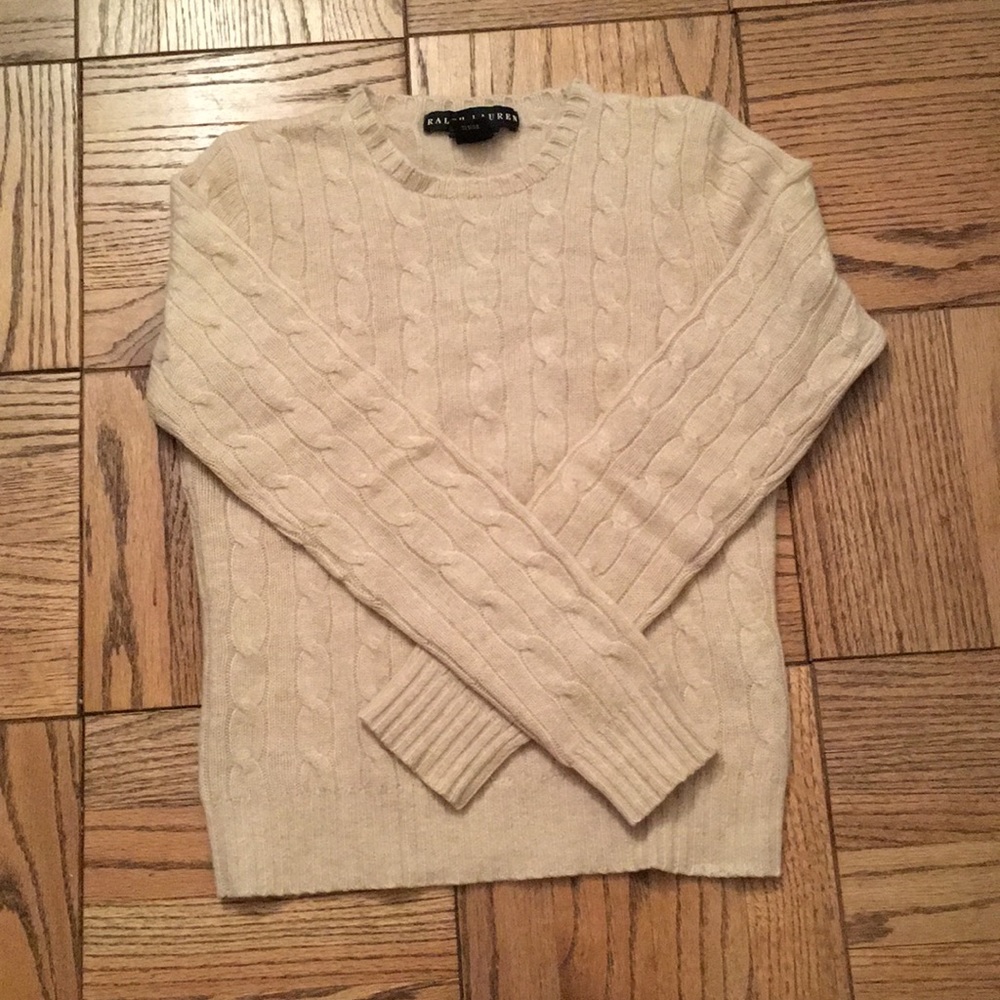 Cable sweater 100% cashmere slim fit